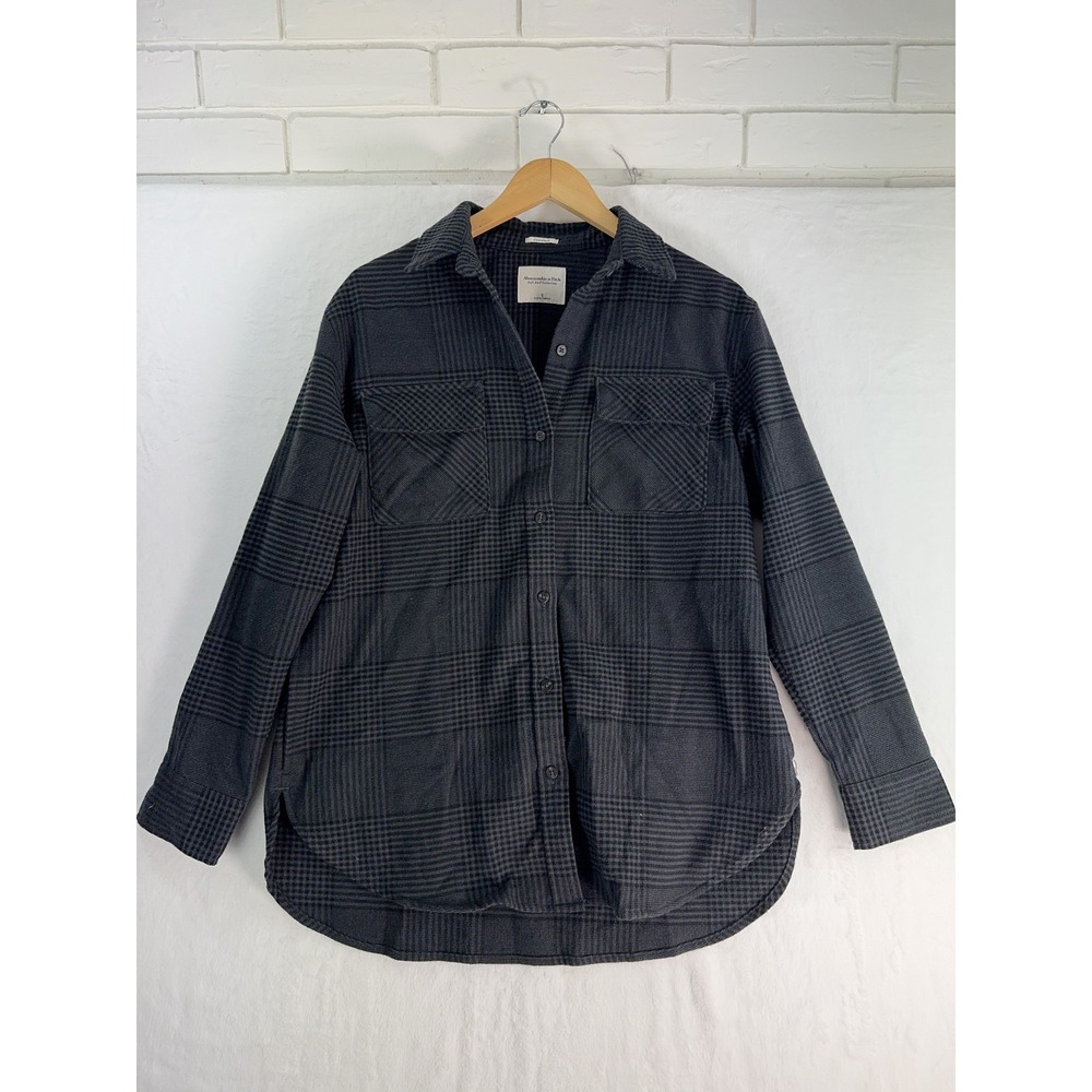 Abercrombie & Fitch Shirt Mens Small Plaid Oversized Soft A&F Collection Flannel